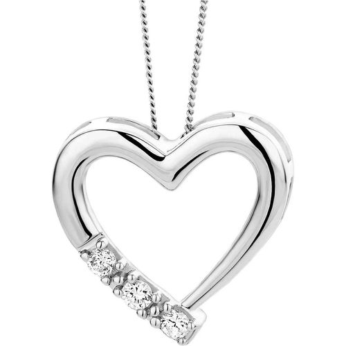 Halskette - 0.08ct Diamond Heart Necklace - Gr. unisize - in - für Damen - DIAMADA - Modalova