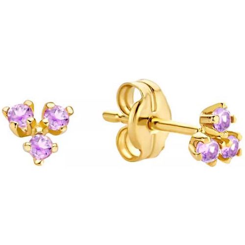 Jackie Ohrringe - Jackie Triangle Amethyst Studs - Gr. unisize - in - für Damen - Jackie Gold - Modalova