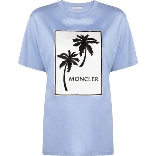 Palm Tree Logo Relaxed T-shirt - Größe S - Moncler - Modalova