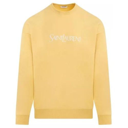 Yellow Cotton Hoodie - Größe L - yellow - Saint Laurent - Modalova