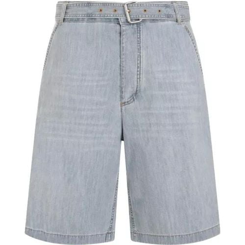 Light Bleach Blue Cotton Denim Shorts - Größe 50 - blue - Bottega Veneta - Modalova