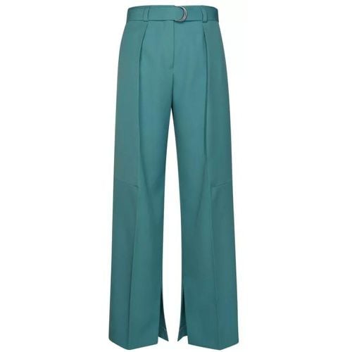 Teal Wool Trousers - Größe 34 - Jil Sander - Modalova