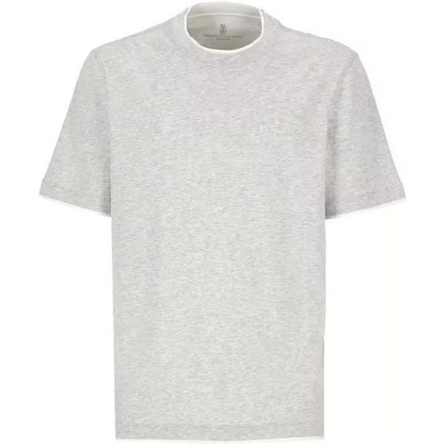 Cotton T-Shirt - Größe L - gray - BRUNELLO CUCINELLI - Modalova