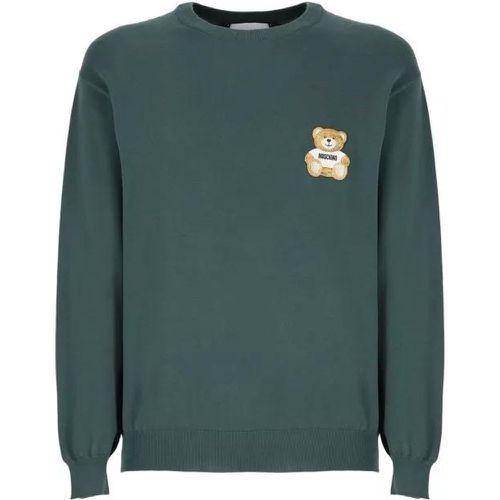 Sweater With Logo - Größe 48 - green - Moschino - Modalova