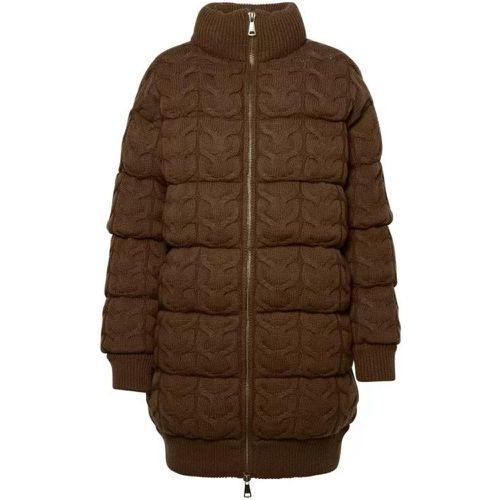 Ovatta' Cashmere Leather Down Jacket - Größe 36 - brown - Max Mara - Modalova