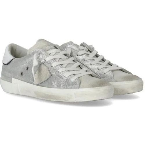 Low-Top Sneaker - Prsx Low Metal Silver Sneaker - Gr. 37 (EU) - in - für Damen - Philippe Model - Modalova