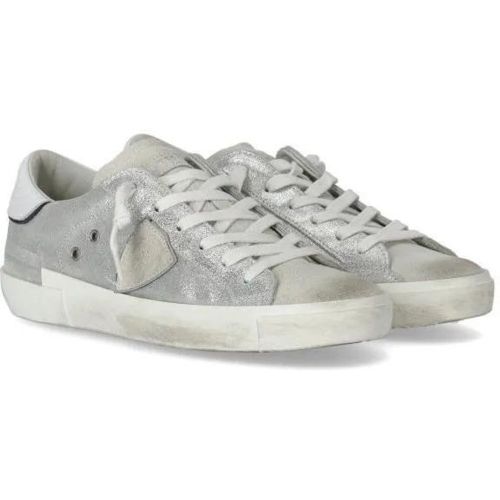 Low-Top Sneaker - Prsx Low Metal Silver Sneaker - Gr. 40 (EU) - in - für Damen - Philippe Model - Modalova