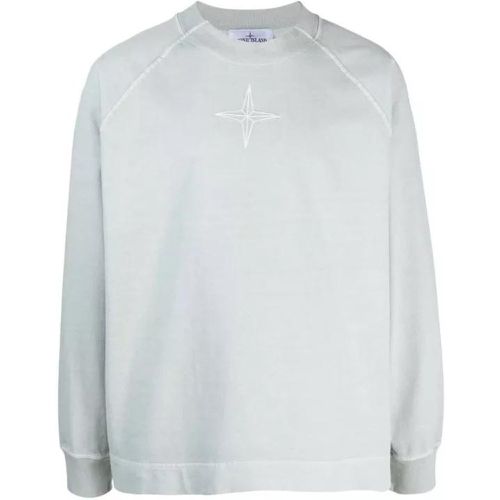 Logo-Embroidered Cotton Sweatshirt - Größe XL - white - Stone Island - Modalova