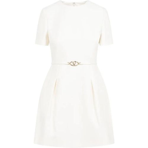 Ivory Virgin Wool Mini Dress - Größe 40 - weiß - Valentino - Modalova