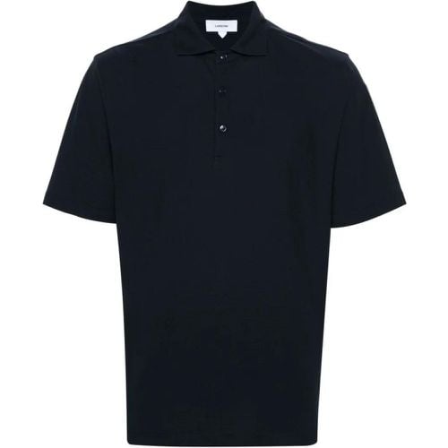 Navy Blue Polo Shirt - Größe M - Lardini - Modalova