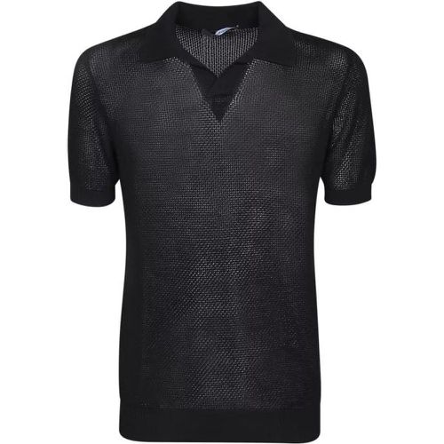 Cotton Polo Shirt - Größe 48 - black - Tagliatore - Modalova