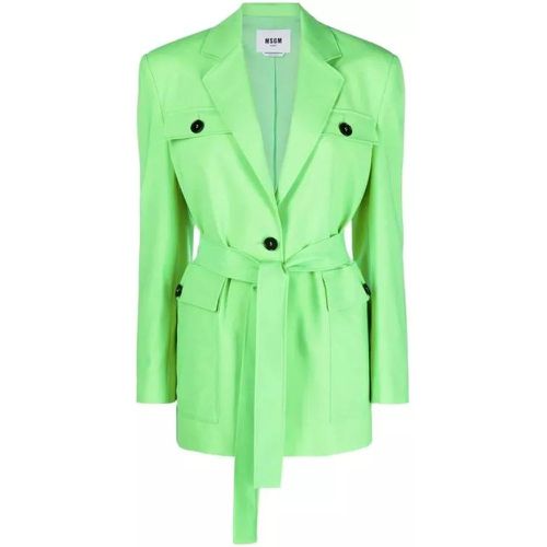 Green Wool Jacket - Größe 38 - green - MSGM - Modalova