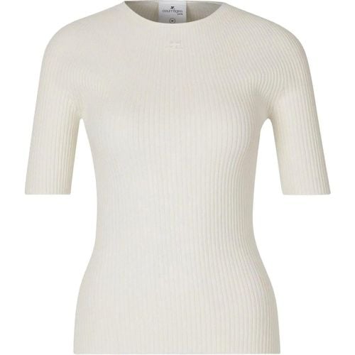 Logo Ribbed Sweater - Größe M - Courrèges - Modalova