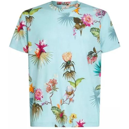 Multicolor Floral Print T-Shirt - Größe XL - blue - ETRO - Modalova