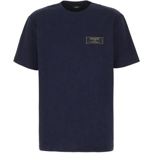 Navy cotton t-shirt - Größe S - Balmain - Modalova