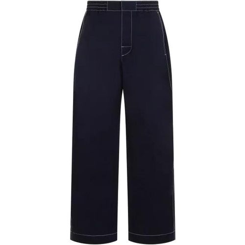 Navy Tech Fabric Straight Leg Pants - Größe M - Bottega Veneta - Modalova