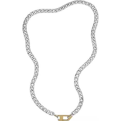 Halsketten - Steel Silberfarbene Kette DX1343040 (Länge: - Gr. unisize - in - für Damen - Diesel - Modalova