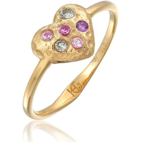 Ring - Ring Heart Turmalin Saphire Alexandrit 375 Gelbgol - Gr. 52 MM - in - für Damen - Haze & Glory - Modalova