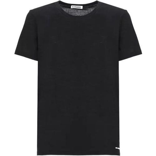 Logoed T-Shirt - Größe L - black - Jil Sander - Modalova
