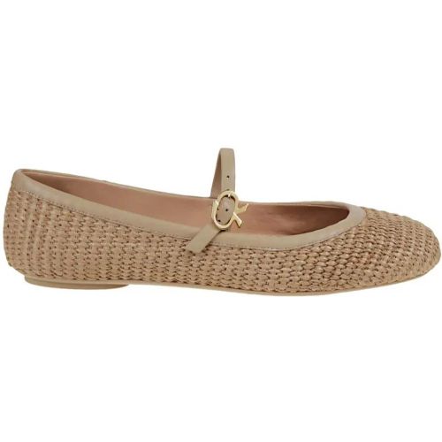 Leather And Woven Raffia Flat Ballerina - Gr. 36 (EU) - in - Gianvito Rossi - Modalova