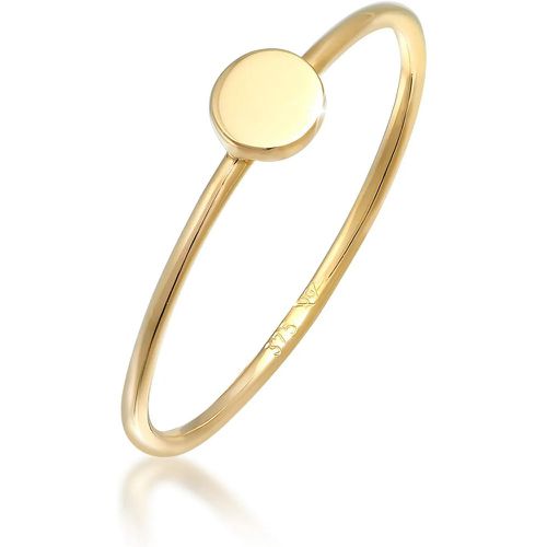 Ringe - Ring Plättchen Runde Form Statement 375 Gelbgold - Gr. 52 MM - in - für Damen - Elli - Modalova