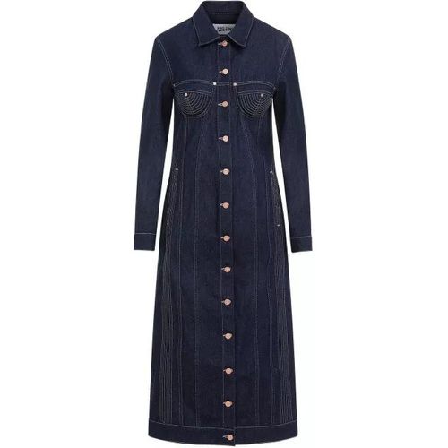 Indigo Denim Trompe-Lœil Coat - Größe 36 - Jean Paul Gaultier - Modalova