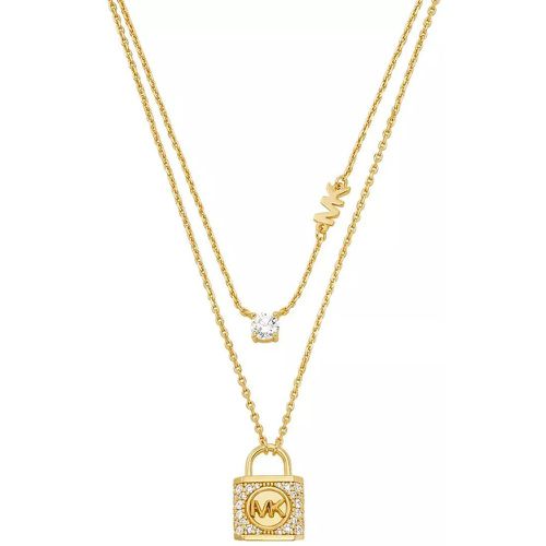 Halskette - 14K Gold-Plated Sterling Silver Double Layered Pav - Gr. unisize - in Mehrfarbig - für Damen - Michael Kors - Modalova