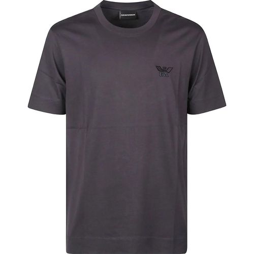 Logo-embroidered T-shirt Grey - Größe L - Emporio Armani - Modalova