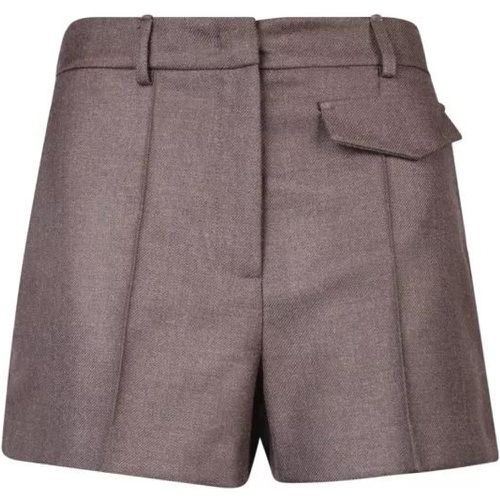 Stretch Fabric Shorts - Größe 42 - brown - Blanca Vita - Modalova