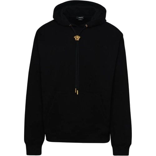 Black Cotton Sweatshirt - Größe L - Versace - Modalova