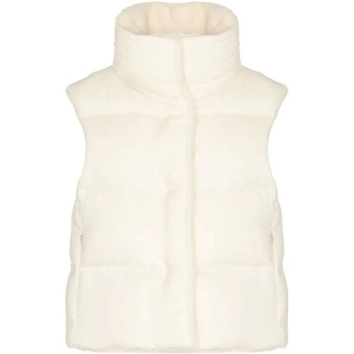 Ivory Silk And Cashmere Padded And Quilted Vest - Größe 42 - Herno - Modalova