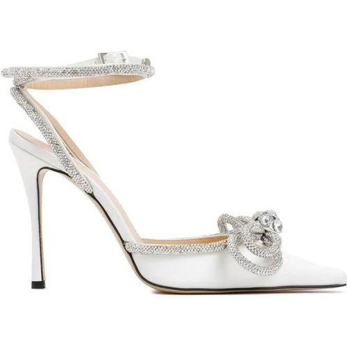 Pumps & High Heels - White Silk Double Bow High Heels - Gr. 38,5 (EU) - in - für Damen - Mach&Mach - Modalova