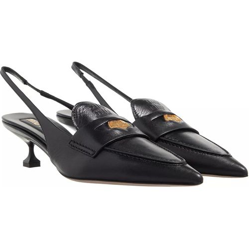 Pumps & High Heels - Leather Penny Loafers With Heel - Gr. 40 (EU) - in - für Damen - Miu Miu - Modalova