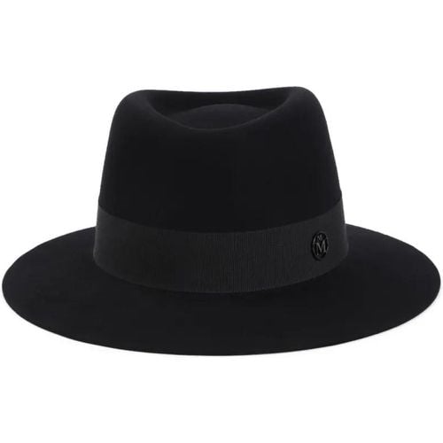 Mützen - Black Wool Felt Andre Hat - Gr. S - in - für Damen - Maison Michel - Modalova