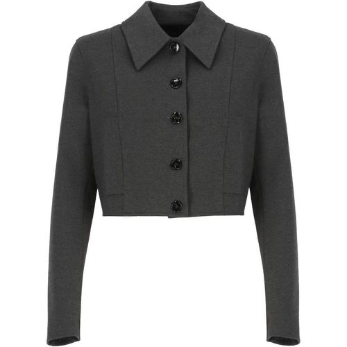 Viscose Cropped Jacket - Größe 38 - pinko - Modalova