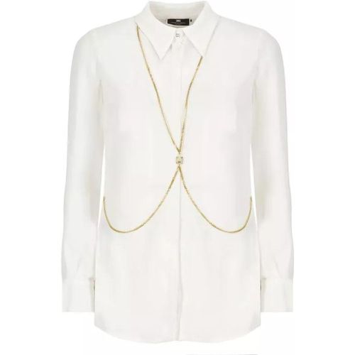 Viscose Shirt - Größe 40 - white - Elisabetta Franchi - Modalova