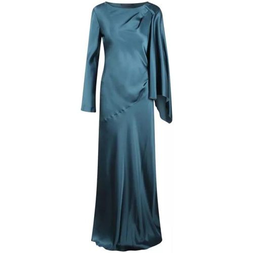 Satin Long Dress - Größe 46 - blau - alberta ferretti - Modalova