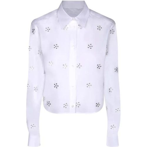 White Cotton Shirt - Größe 38 - white - MSGM - Modalova