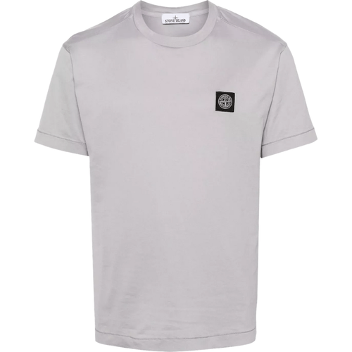 T-Shirt mit Logo-Patch - Größe XL - gray - Stone Island - Modalova