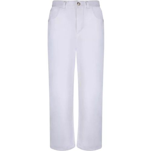White Cotton Trousers - Größe 40 - white - Moncler - Modalova