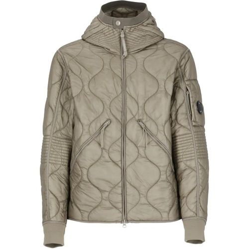 Olive Green Padded And Quilted Jacket - Größe M - CP Company - Modalova