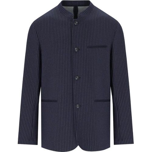 MARINEBLAUE NADELSTREIFEN-JACKE MIT - Größe L - Emporio Armani - Modalova