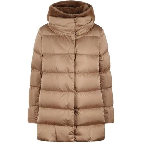 Eco Fur Double Front Down Jacket - Größe 40 - Herno - Modalova