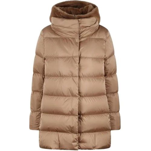 Eco Fur Double Front Down Jacket - Größe 42 - Herno - Modalova