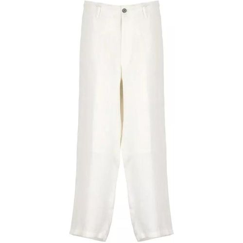 Ivorypour Homme Linen And Cotton Trousers - Größe M - white - Yohji Yamamoto - Modalova