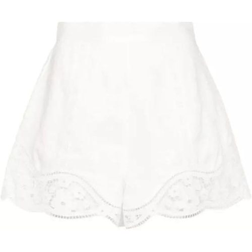 August Broderie High-Waisted Shorts - Größe 1 - white - Zimmermann - Modalova