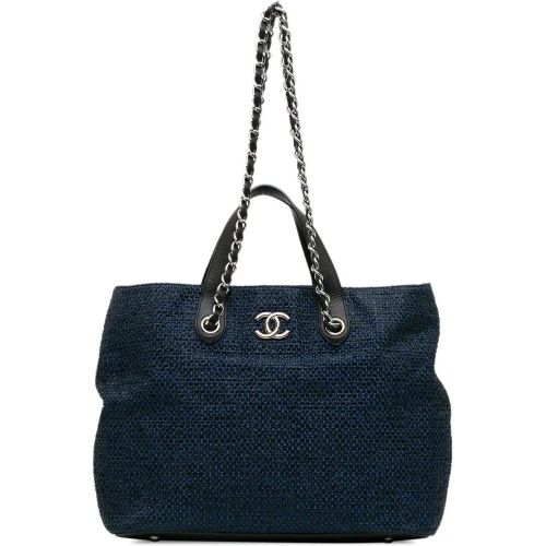 Shopper - CC Straw and Caviar Drawstring Shopping Tote - Gr. unisize - in - für Damen - Chanel - Modalova