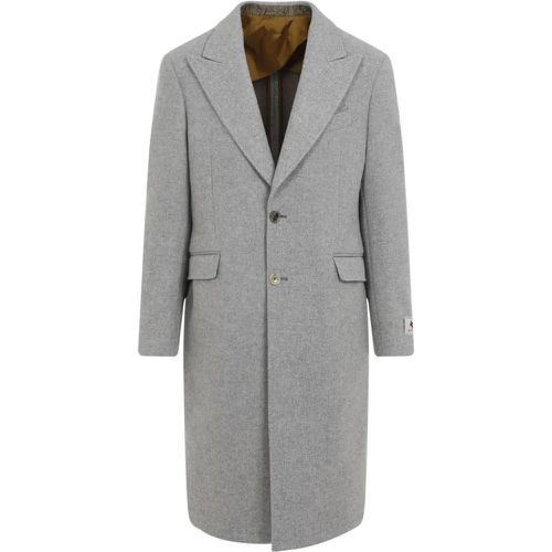 Grey Wool Roma Coat - Größe 50 - ETRO - Modalova