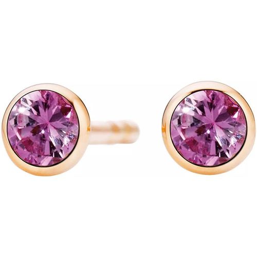 Ohrringe - ear stud "Classico", bezel setting, 2 pink sapphir - Gr. unisize - in - für Damen - Capolavoro - Modalova