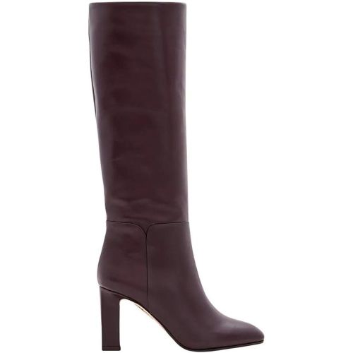 Stiefel - 85Mm Sellier Leather Heeled Boot - Gr. 36 (EU) - in - für Damen - Aquazzura - Modalova